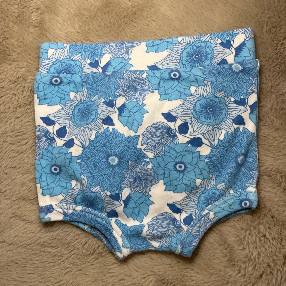 kate quinn Blue Floral Baby Bloomers
